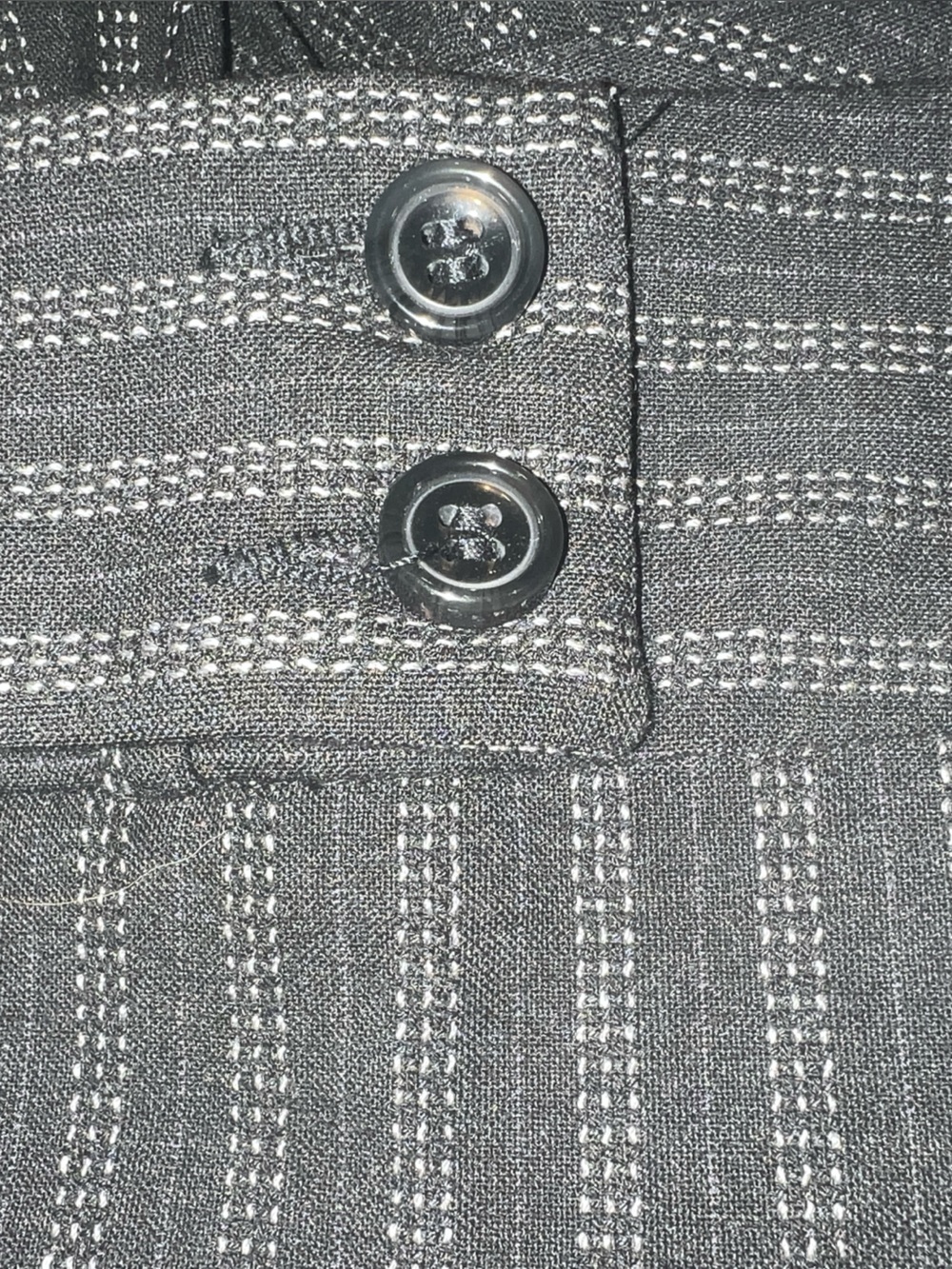 bebe Vintage Y2K Charcoal Pinstripe Cropped Capri Dress Pants Size S - Picture 11 of 11